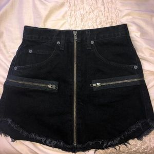 LF Carmar Black Zip Up Skirt